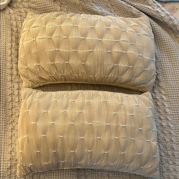 Textured Cream Throw Pillows - Picture 1 of 5